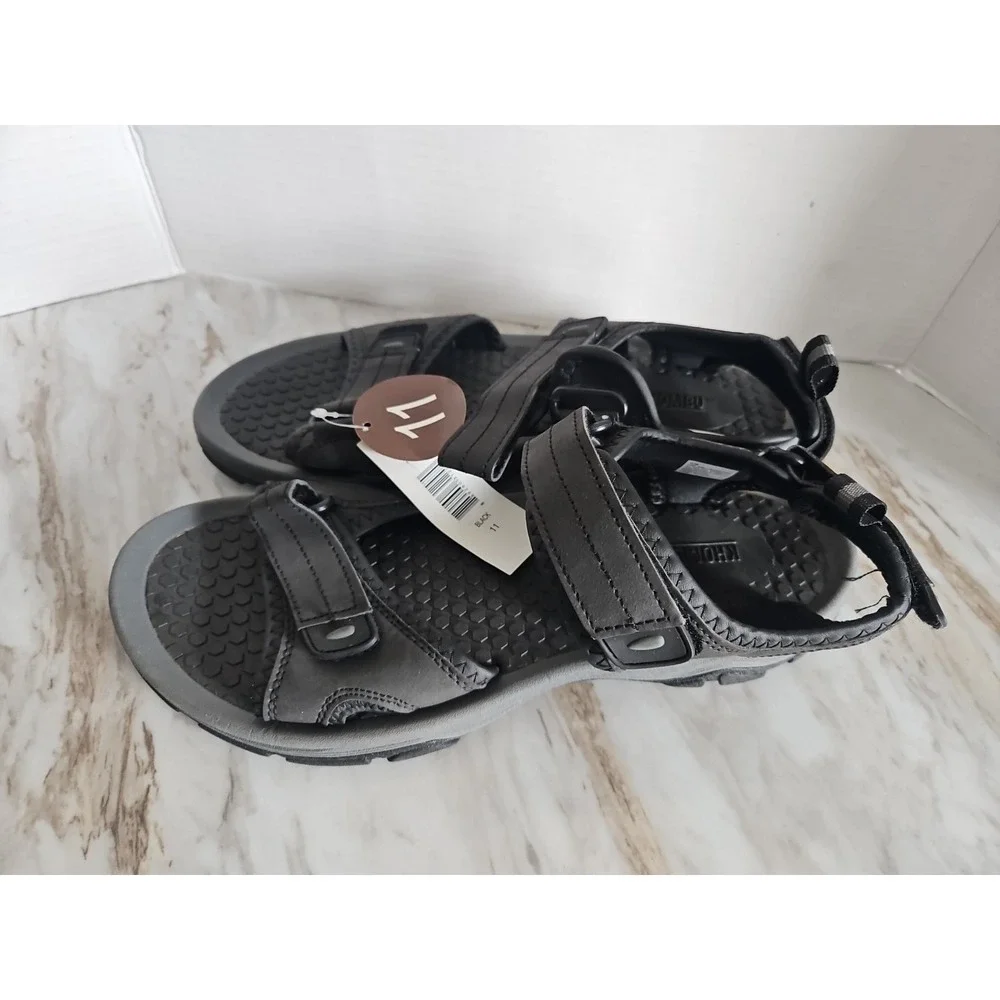 Khombu Men's Barracuda Sandals Size 11 Black